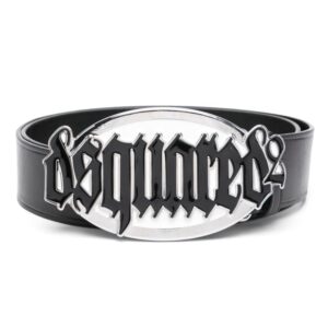 Louis Vuitton Gothic logo-buckle leather belt