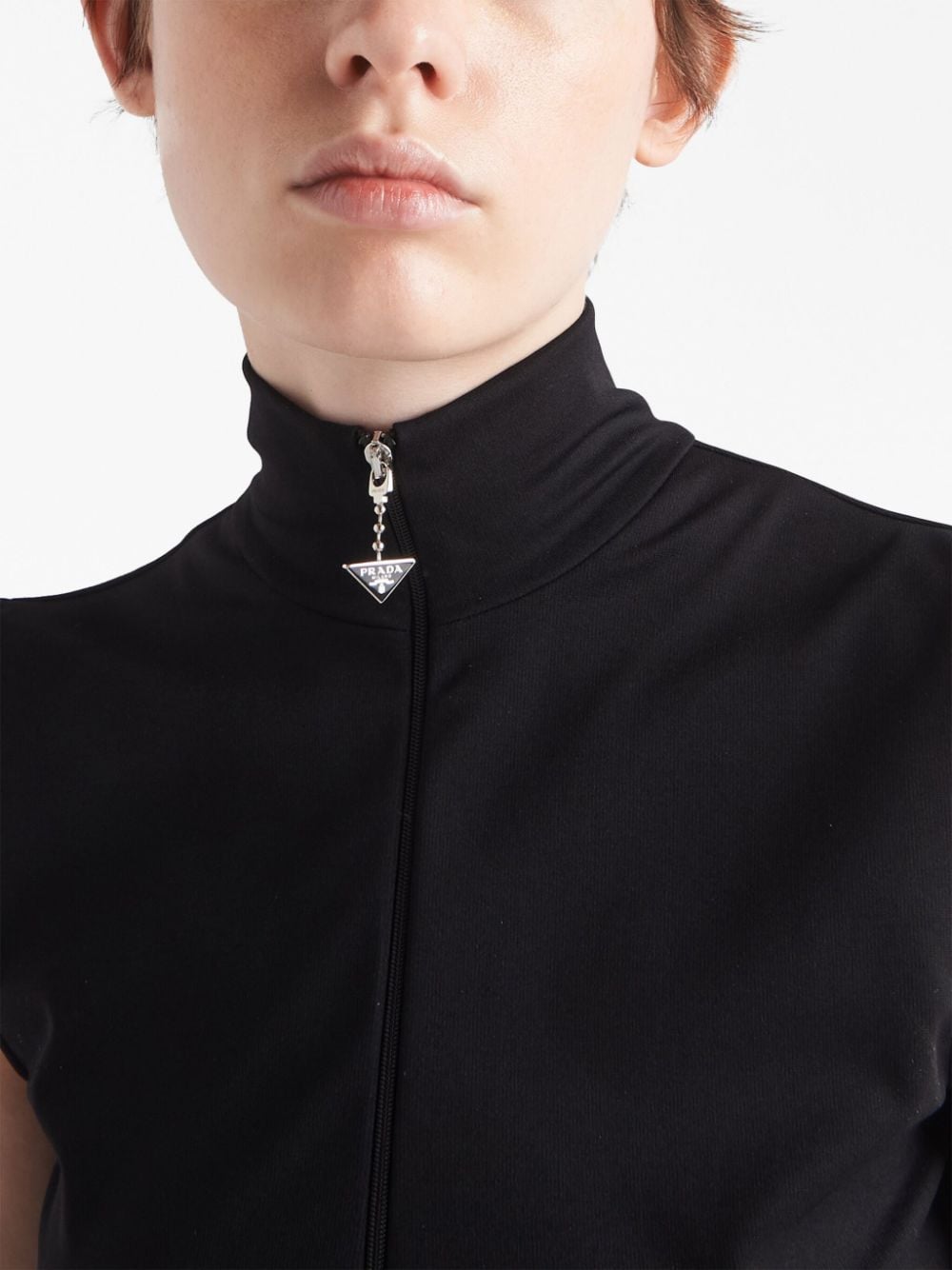 Prada sleeveless roll-neck crop top - Image 5