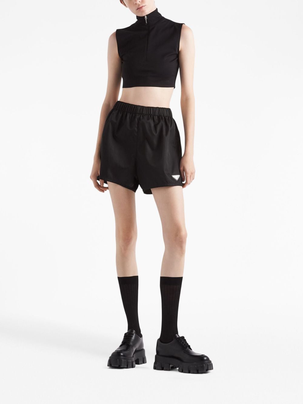 Prada sleeveless roll-neck crop top - Image 2