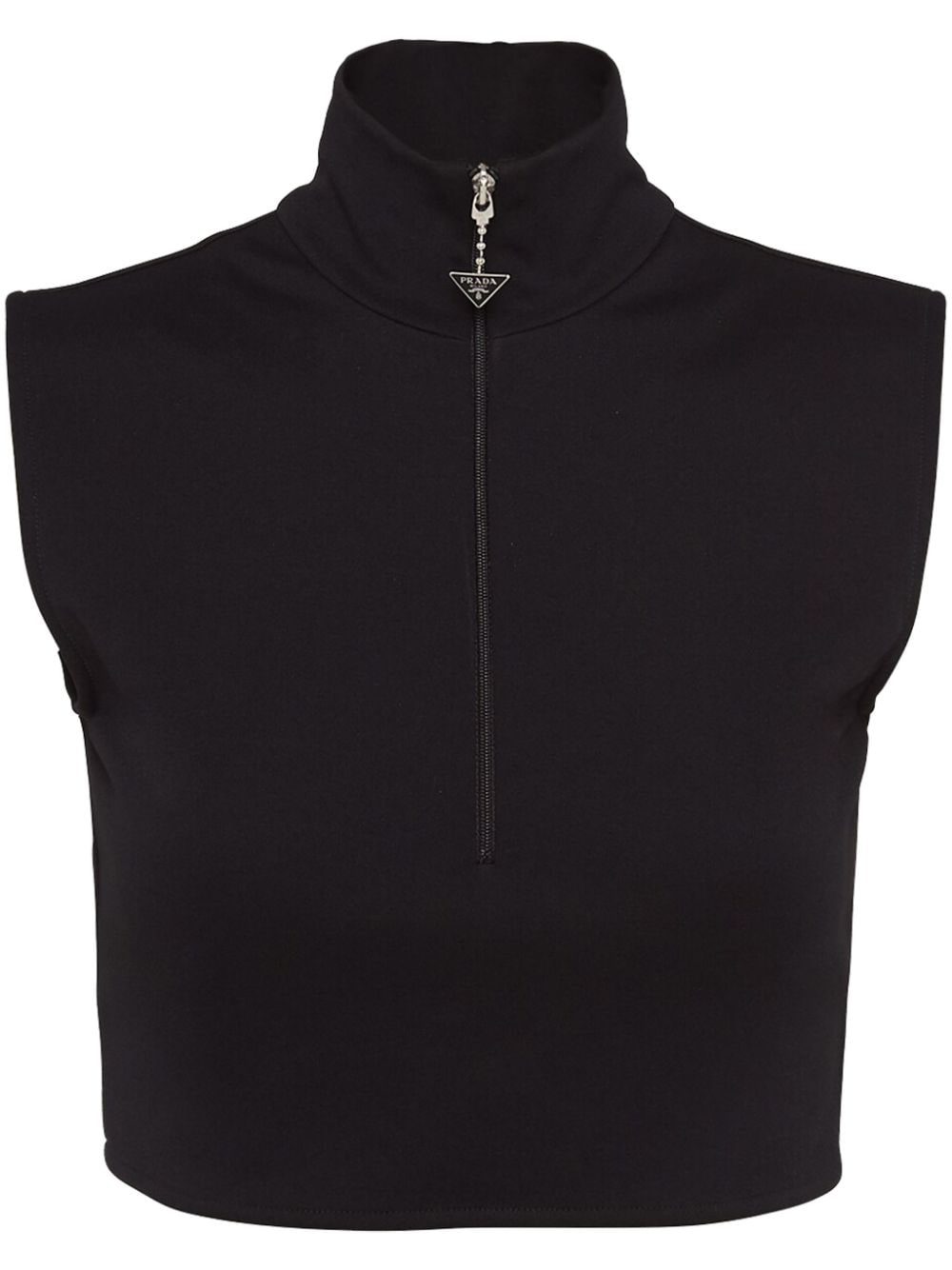 Prada sleeveless roll-neck crop top