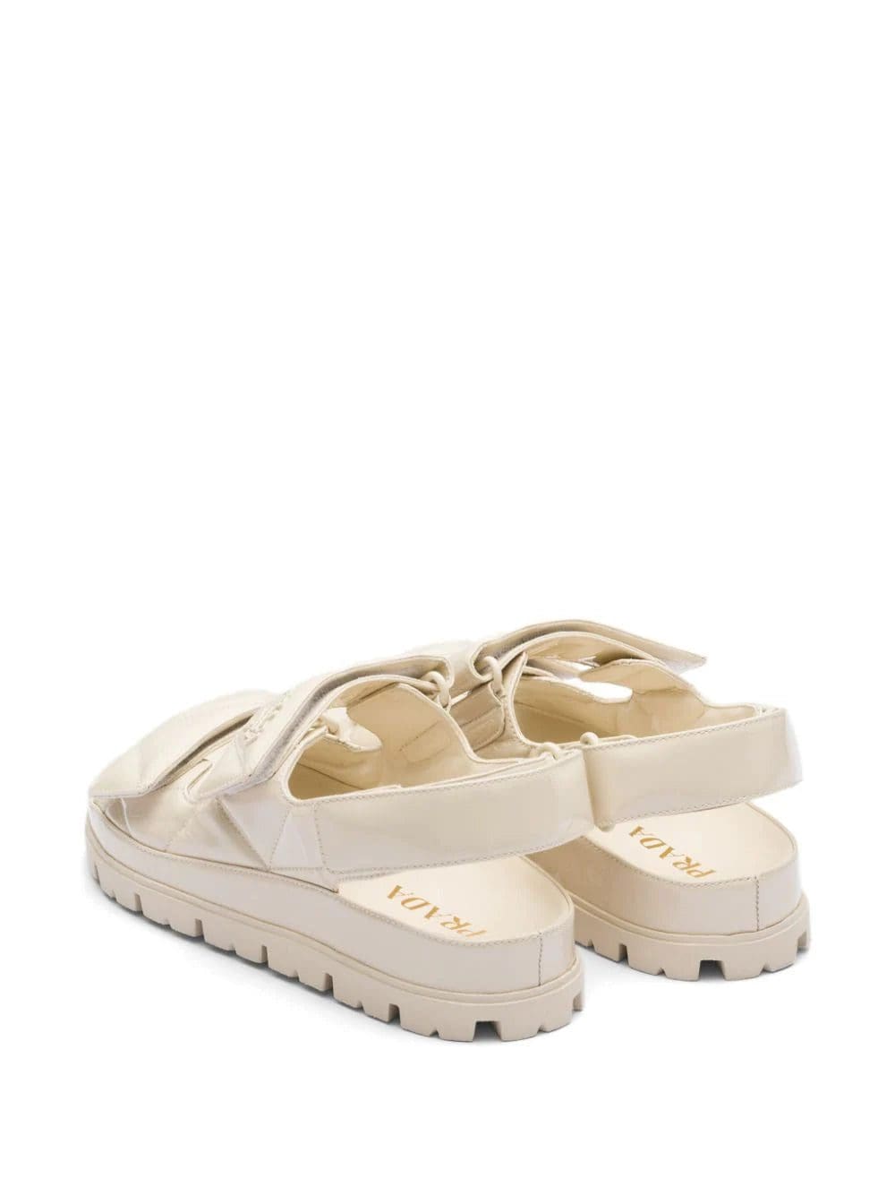 Prada logo-lettering quilted sandals - Image 3