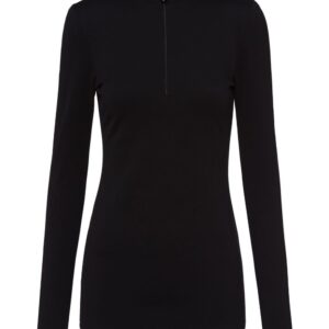 Prada triangle-logo roll-neck top