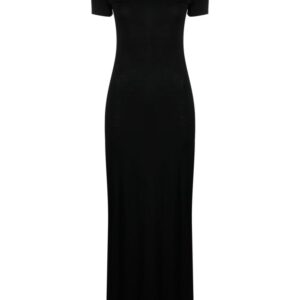 Saint Laurent crew-neck wool maxi dress