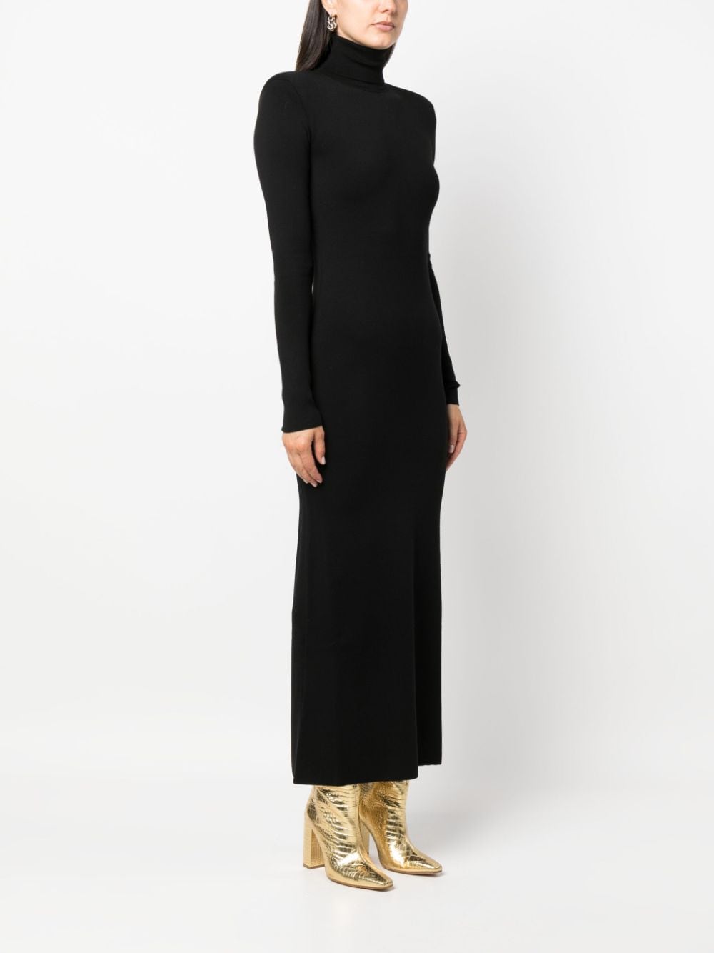 Saint Laurent funnel-neck wool midi dress - Image 6