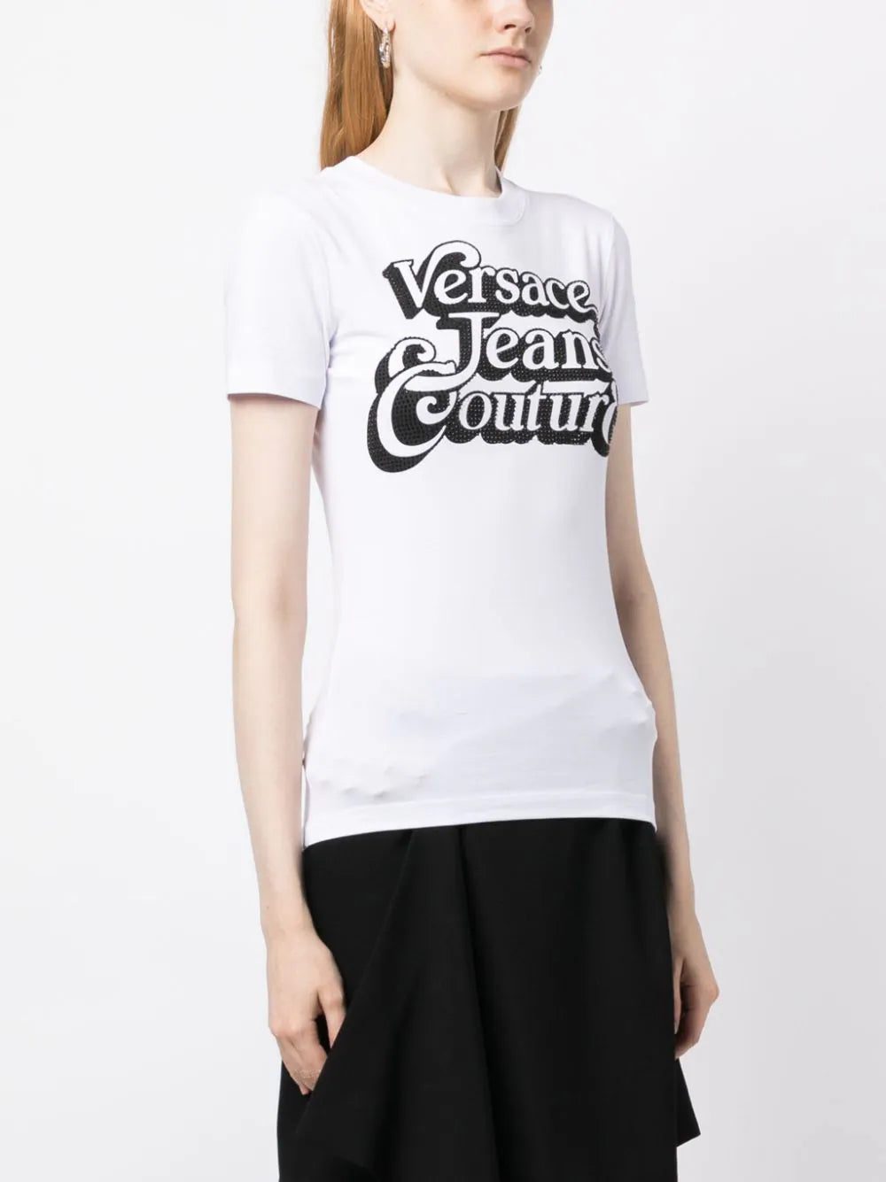 Versace rhinestone-embellished logo-print T-shirt - Image 3