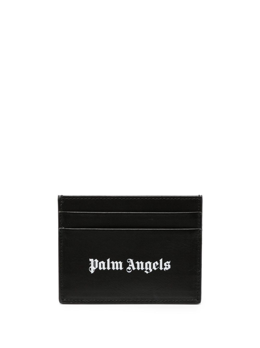 Palm Angels logo-print leather card holder - Image 2