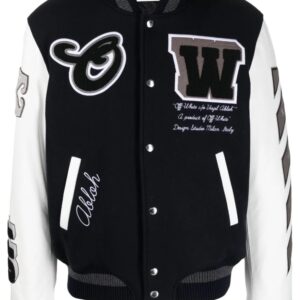 Off-White  Cryst Moon Phase varsity jacket