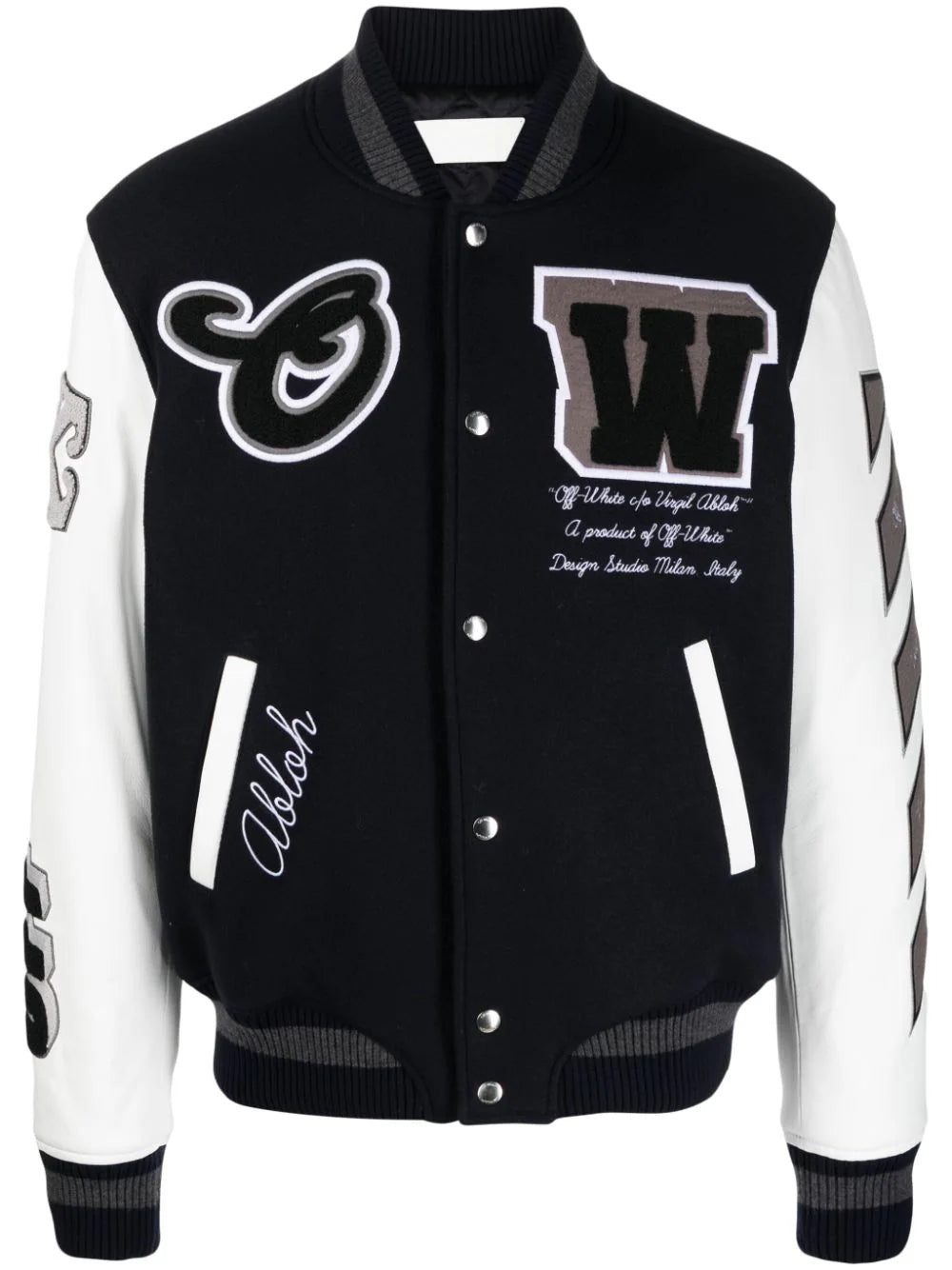 Off-White Cryst Moon Phase varsity jacket