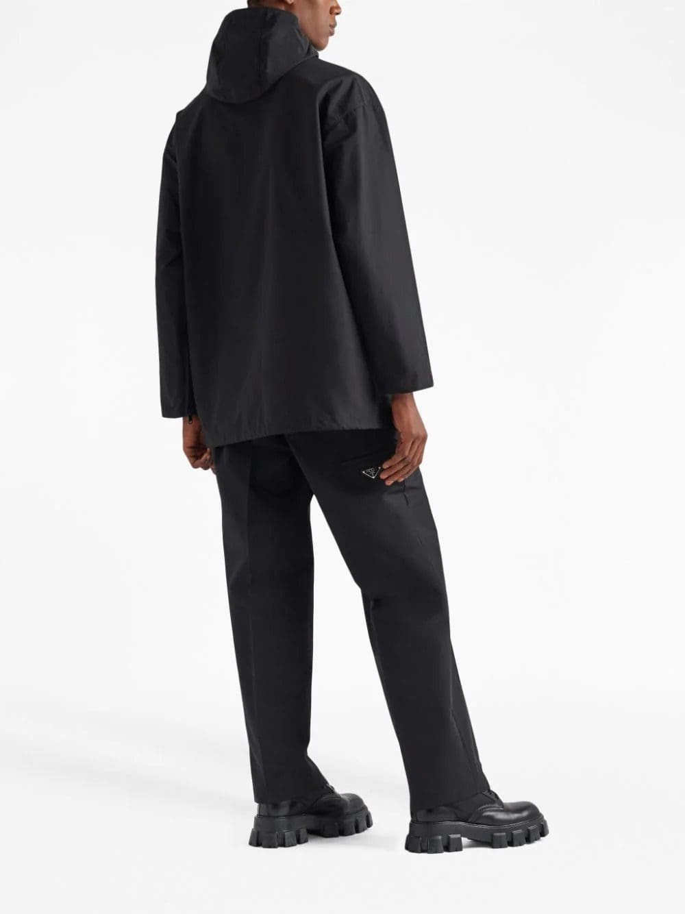 Prada logo-plaque hooded raincoat - Image 4