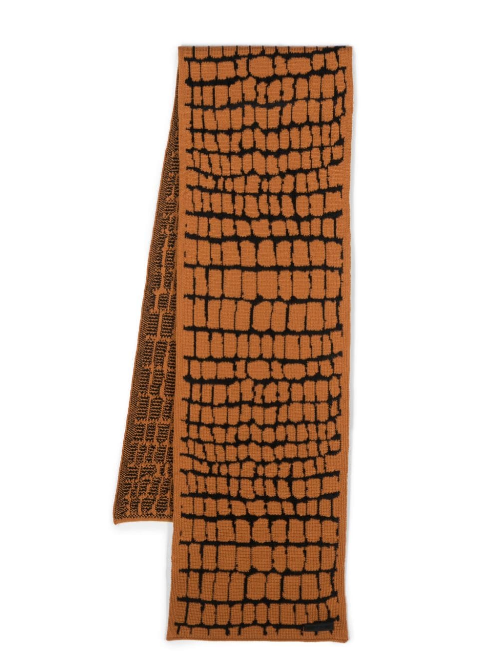 Versace logo-appliqué jacquard scarf