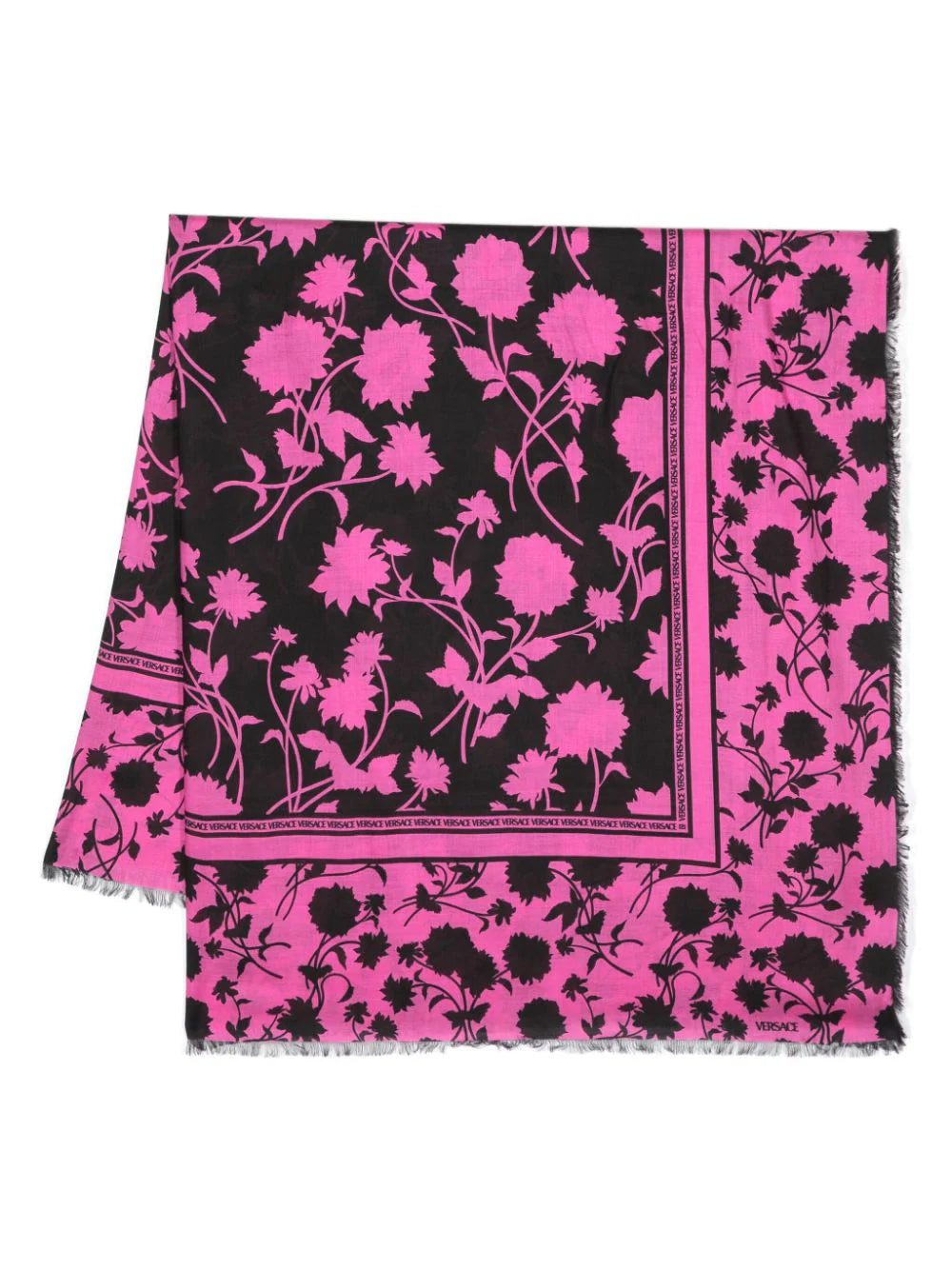 Versace floral modal-silk scarf