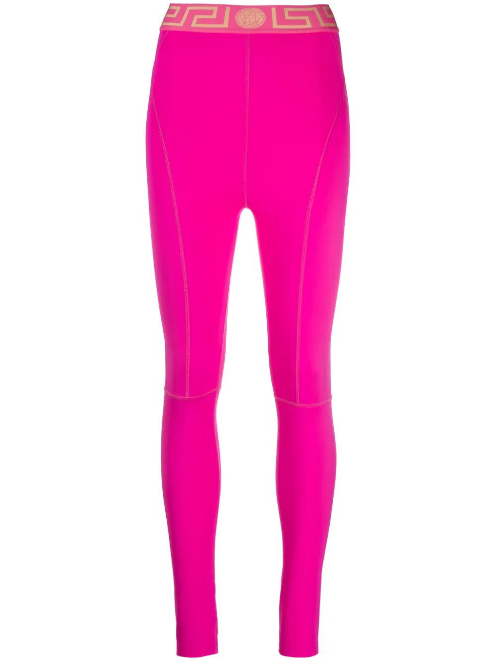 Versace Greca-pattern high-waisted leggings