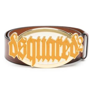 Louis Vuitton logo-plaque leather belt