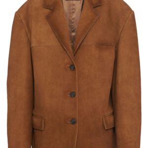Prada  single-breasted suede blazer