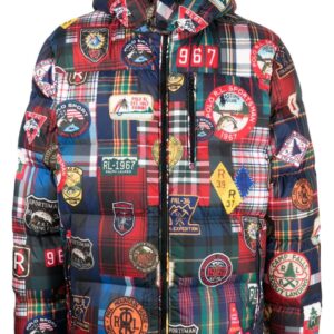 Polo Ralph Lauren water-repellent plaid-pattern hooded jacket