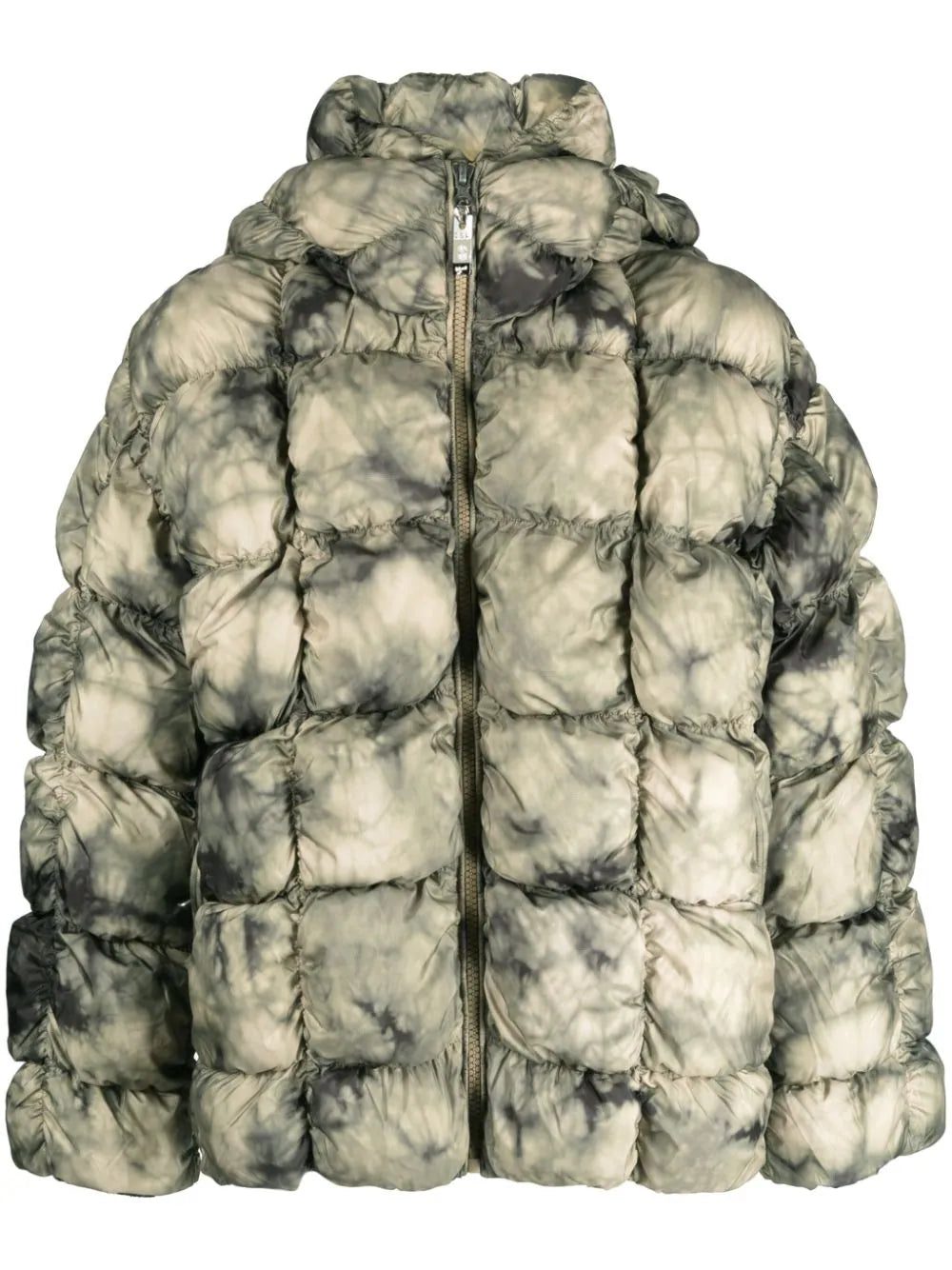 Diesel W-Ralle tie-dye hooded puffer jacket