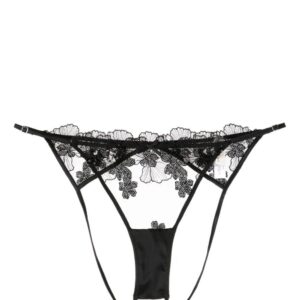 Fleur Du Mal  lace-embroidery sheer thong