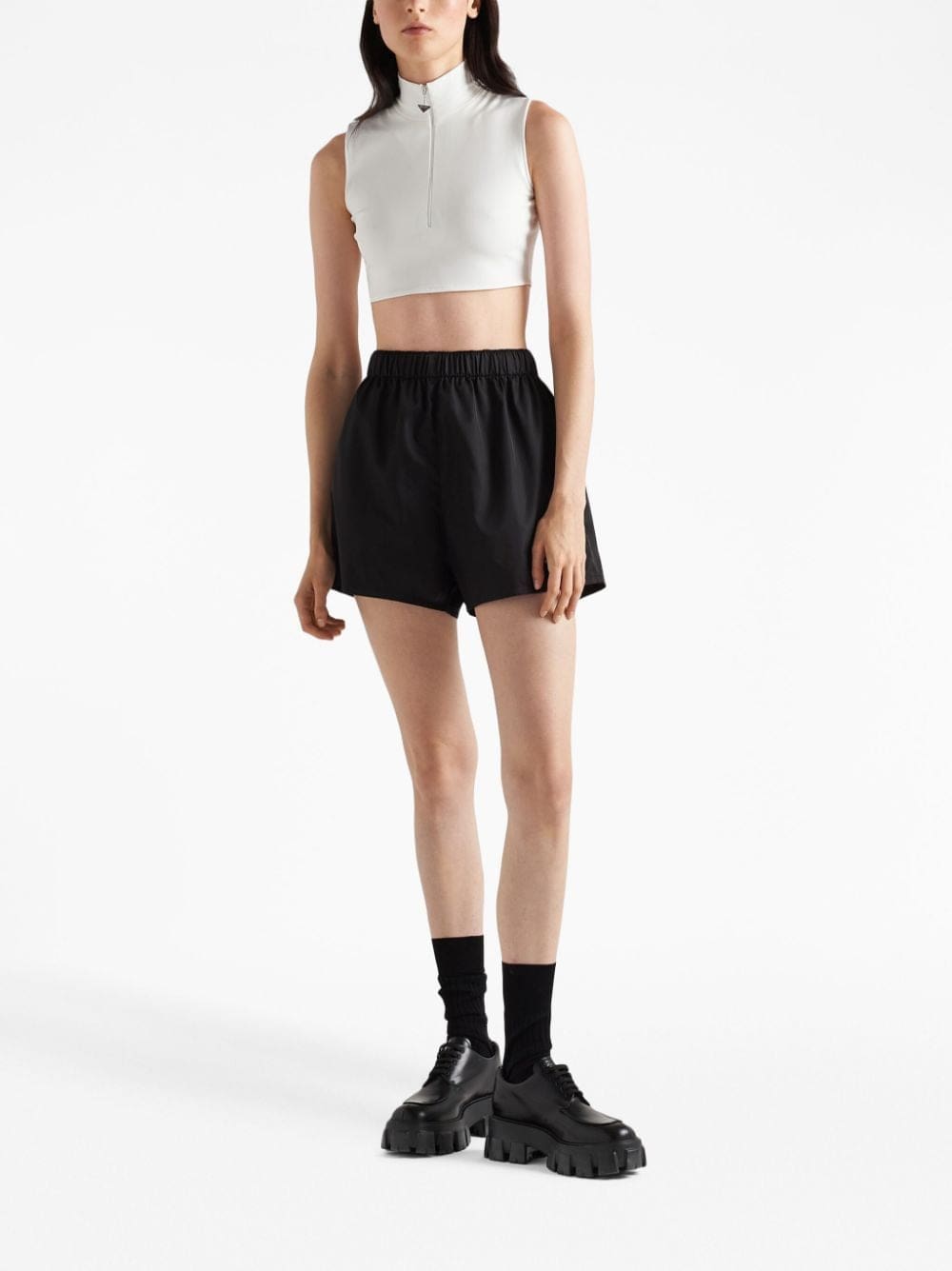 Prada half-zip sleeveless crop top - Image 2