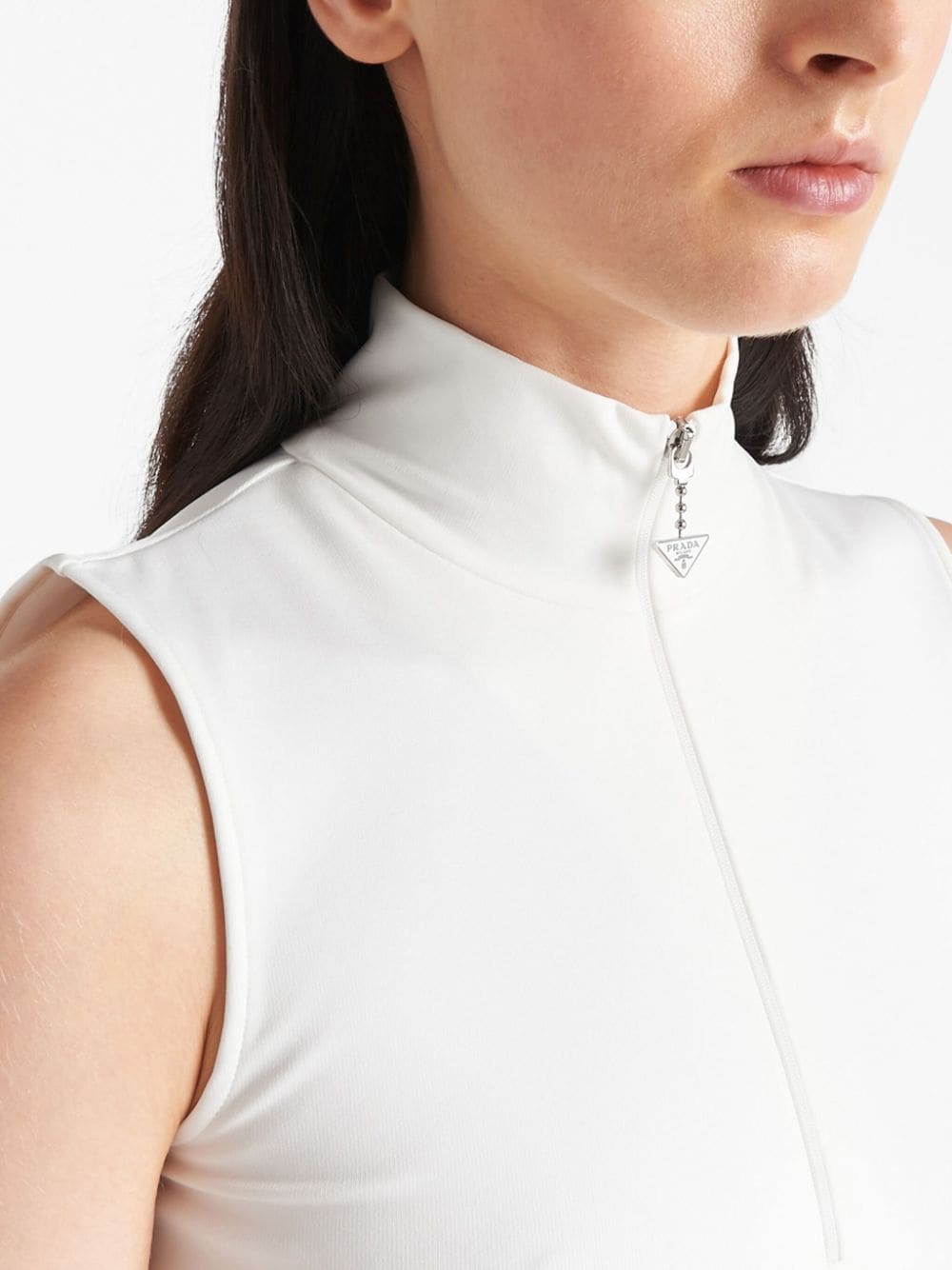Prada half-zip sleeveless crop top - Image 5