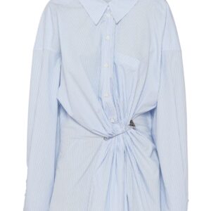Prada tie-detail poplin shirt