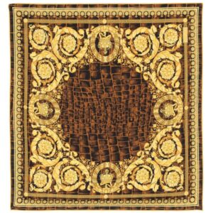 Versace  Baroccodile silk scarf