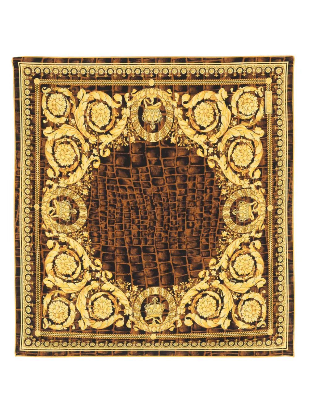 Versace Baroccodile silk scarf