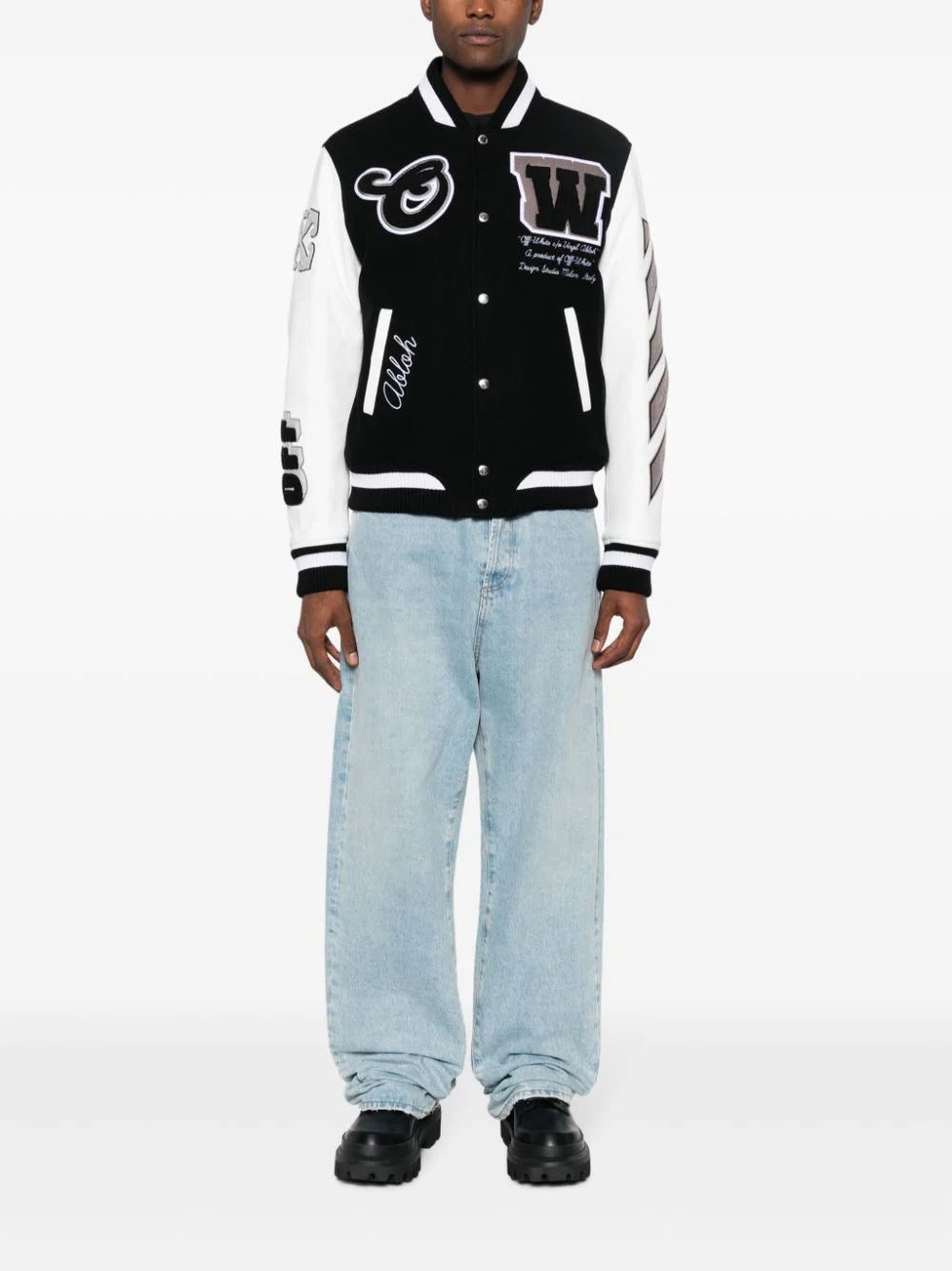 Off-White Lea appliqué varsity jacket - Image 2