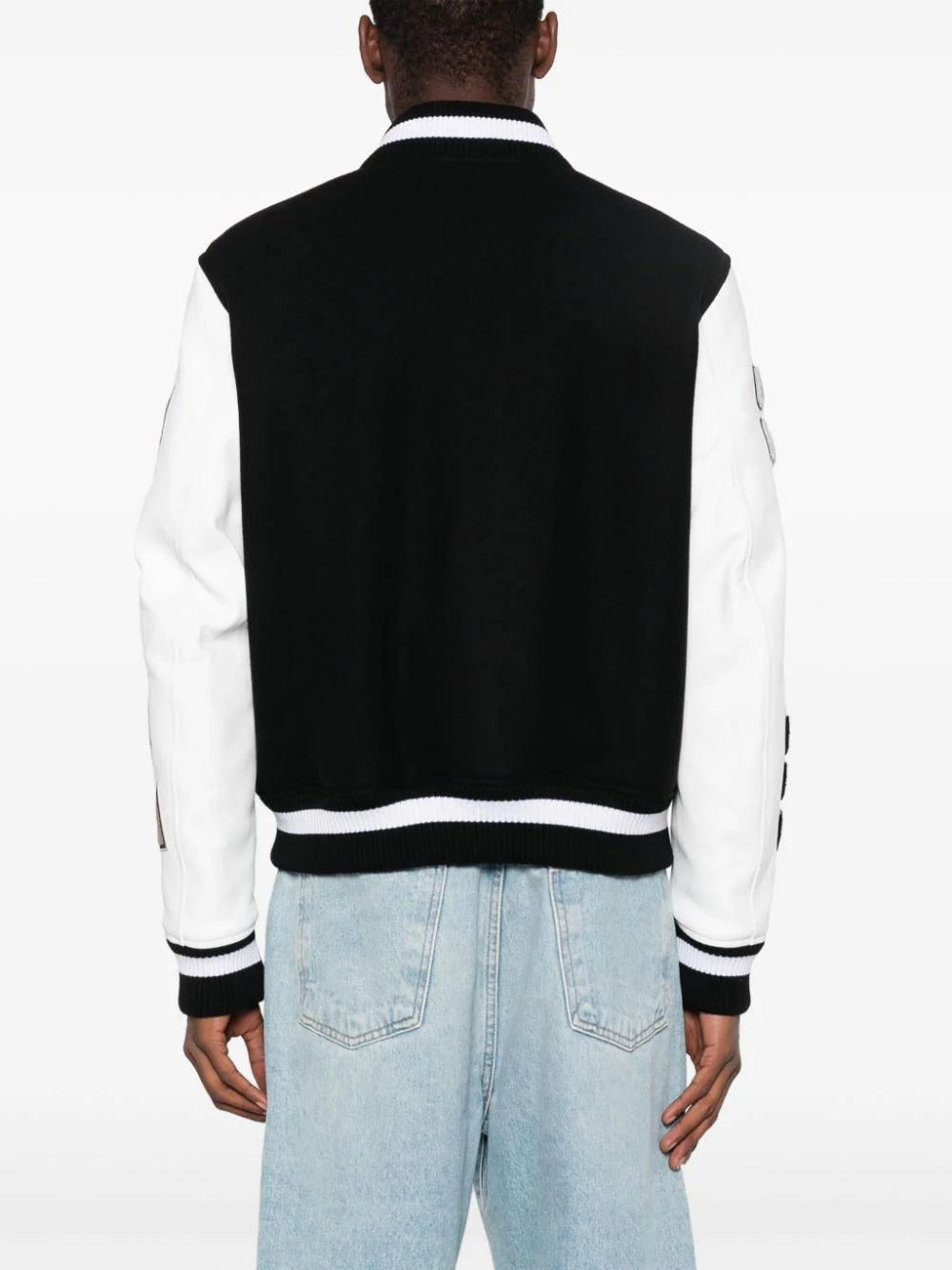 Off-White Lea appliqué varsity jacket - Image 4