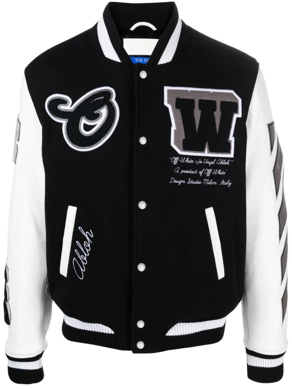 Off-White Lea appliqué varsity jacket