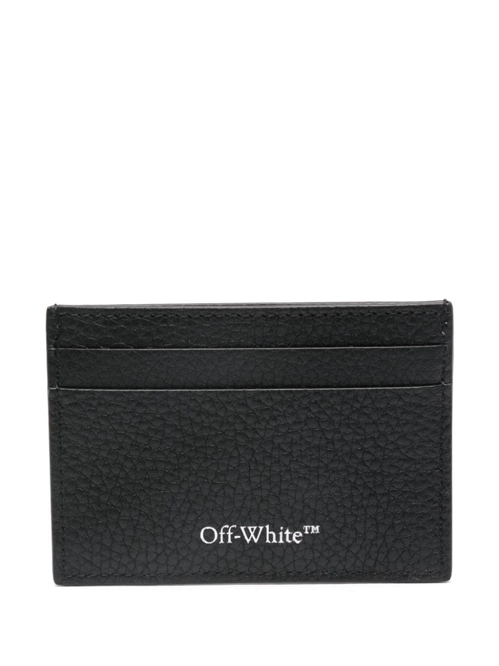 Off-White Diag-stripe leather cardholder