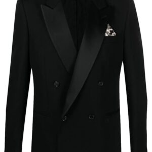 Off-White  satin-lined virgin-wool tuxedo jacket
