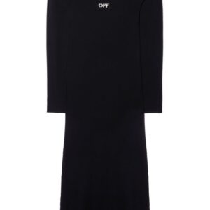 Off-White Off Stamp off-shoulder dress