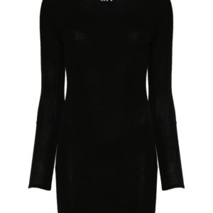 Off-White Off Stamp embroidered mini dress