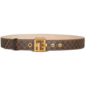 Louis Vuitton monogram-print logo-plaque belt