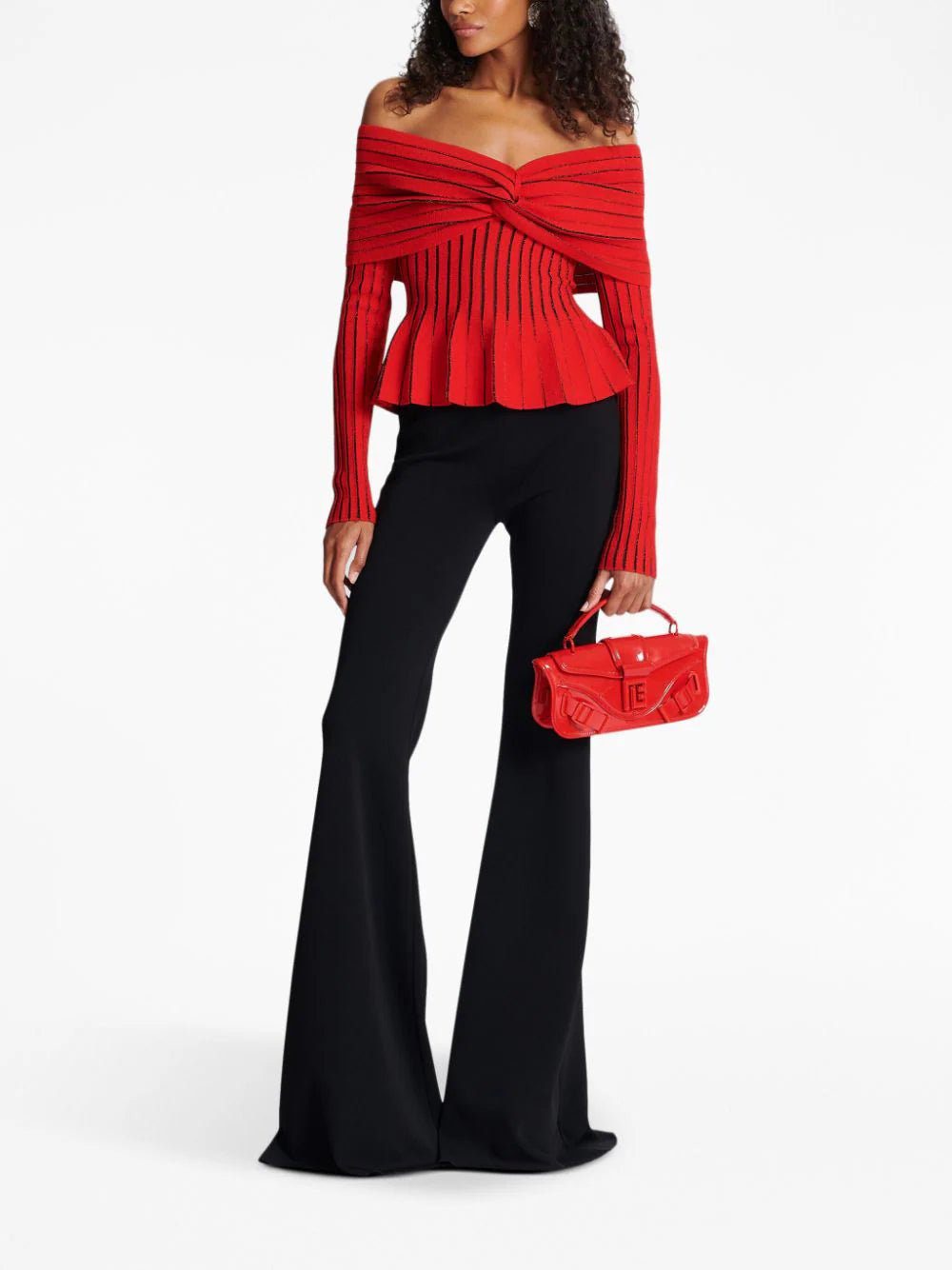 Balmain knotted off-shoulder top - Image 2