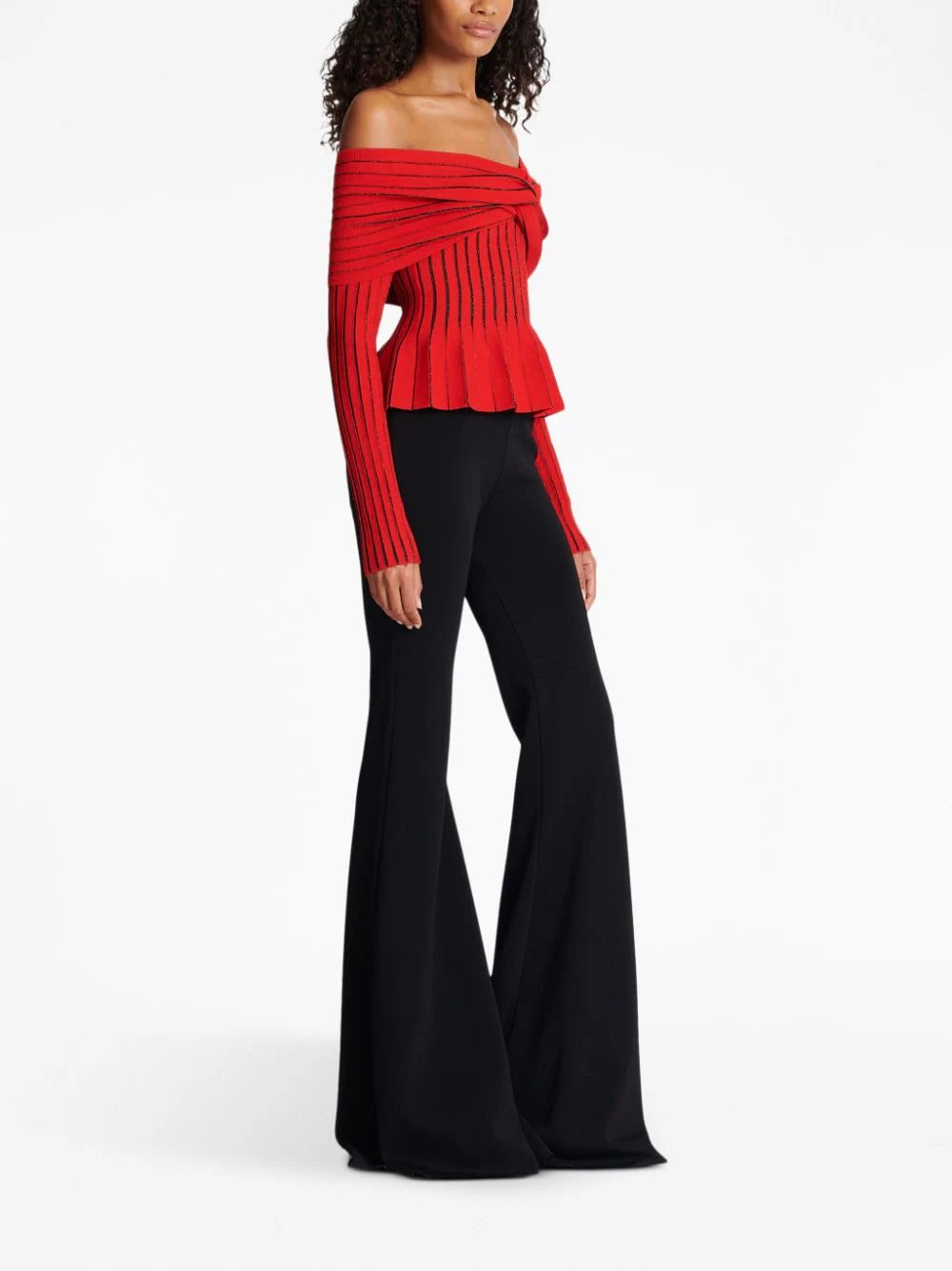 Balmain knotted off-shoulder top - Image 3