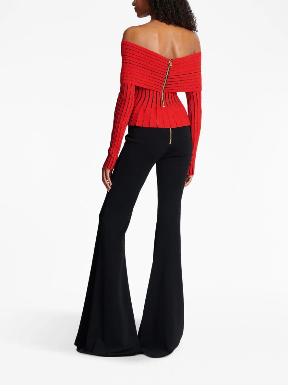 Balmain knotted off-shoulder top - Image 4