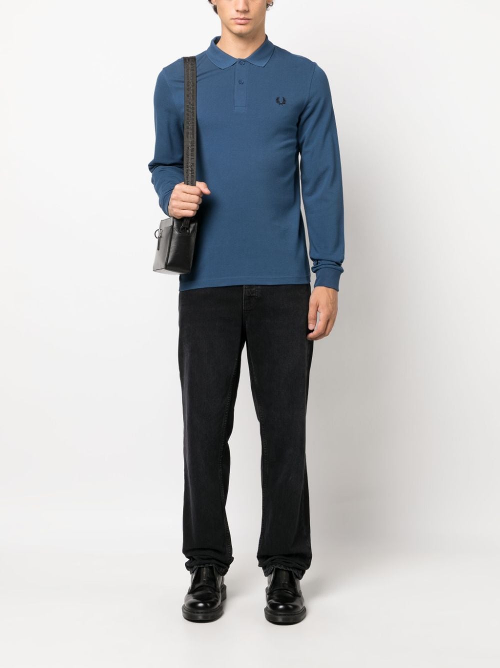 Fred Perry logo-embroidered cotton polo shirt - Image 2