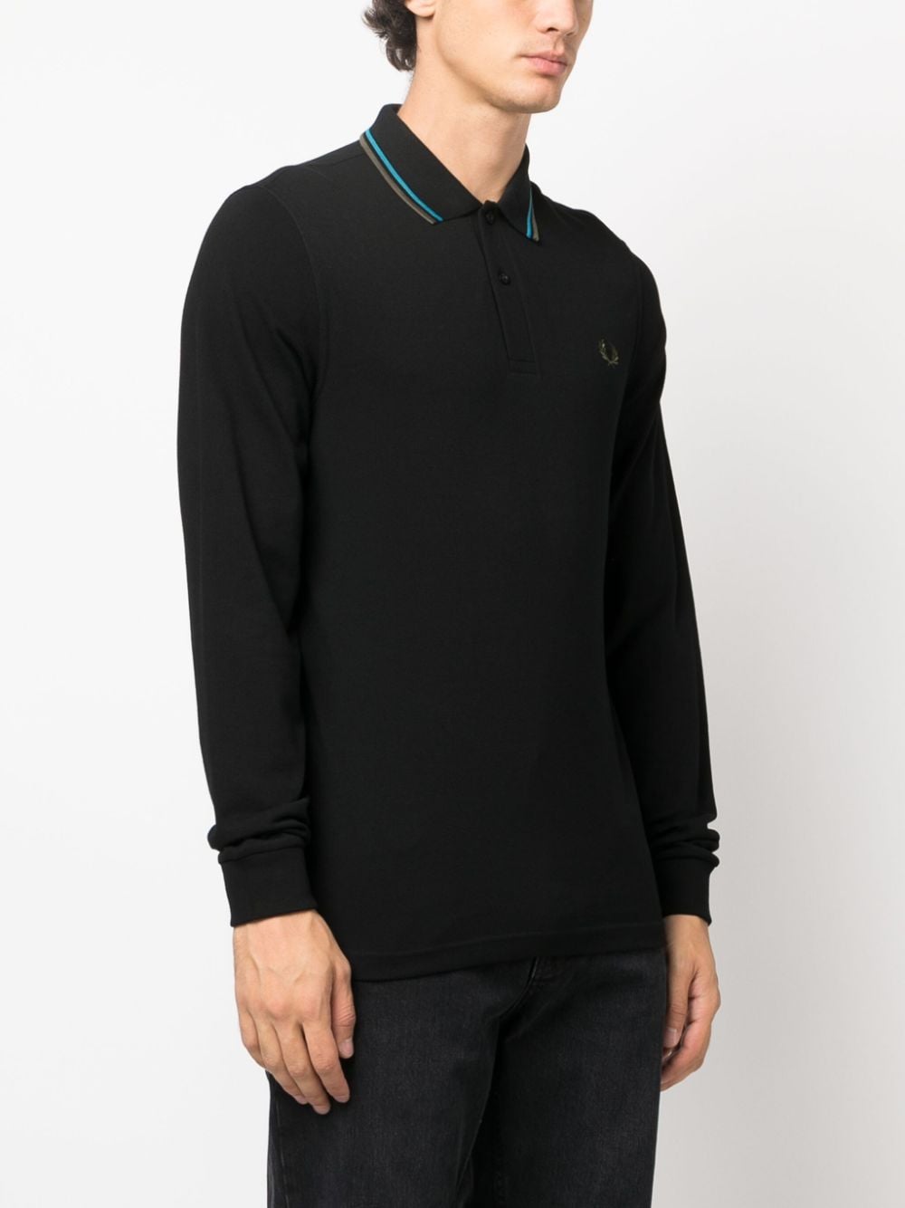 Fred Perry logo-embroidered cotton polo shirt - Image 3