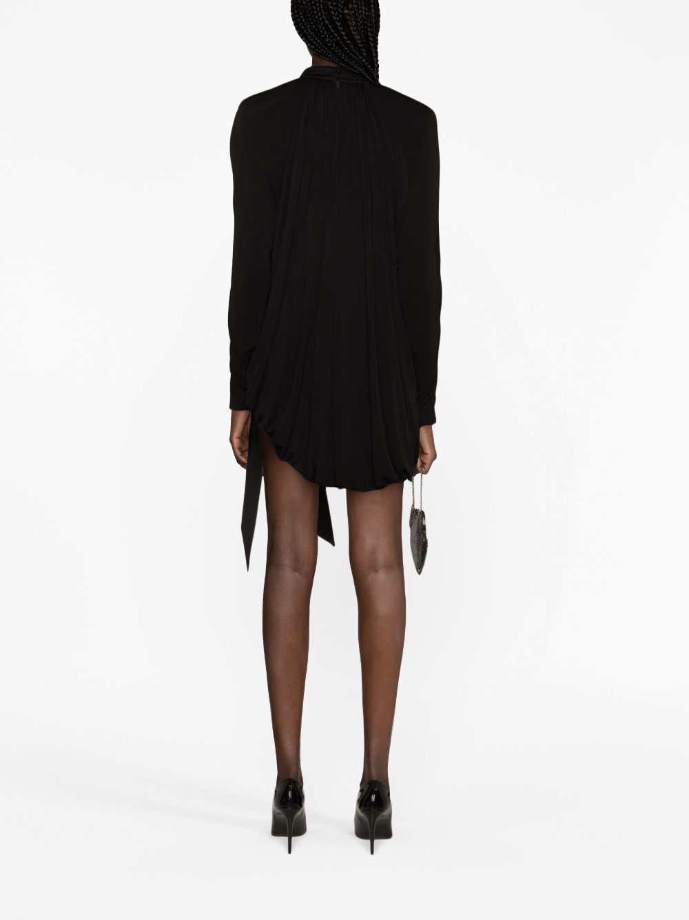 Saint Laurent high-neck draped minidress - Image 4