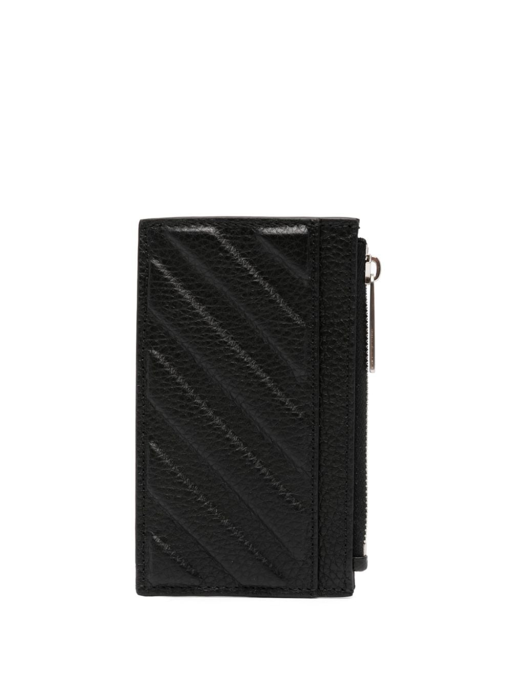 Off-White Diag-embossed leather cardholder
