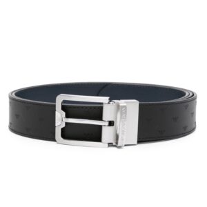 Emporio Armani logo-debossed reversible leather belt