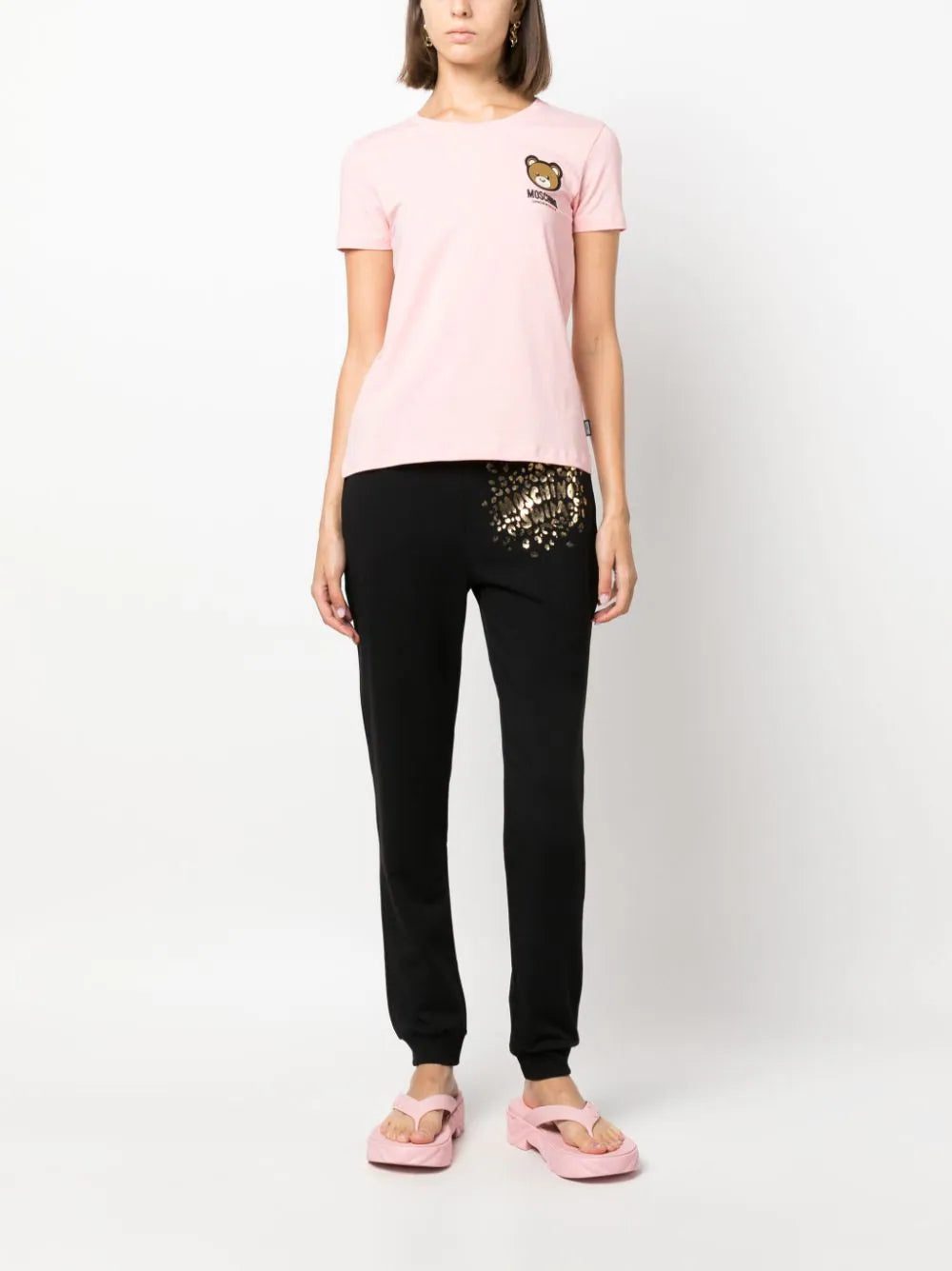 Moschino logo-print cotton track trousers - Image 2