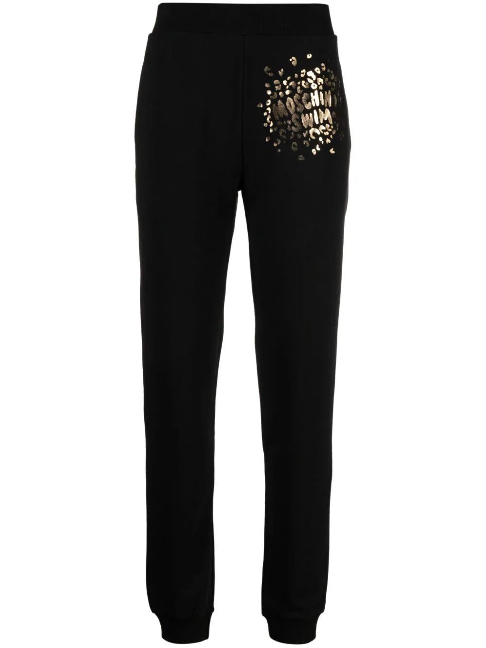 Moschino logo-print cotton track trousers