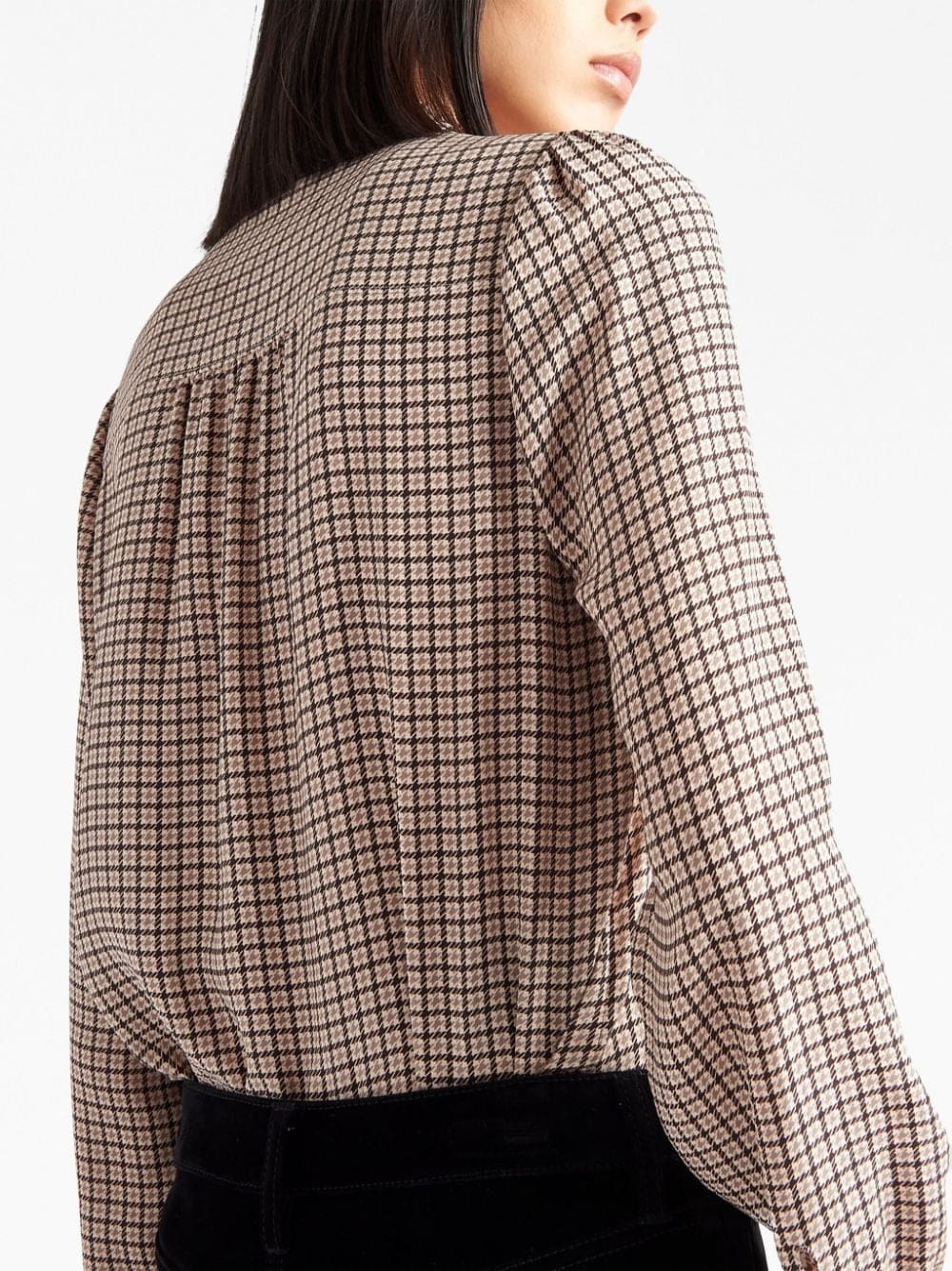 Prada jacquard crepe-de-chine blouse - Image 4