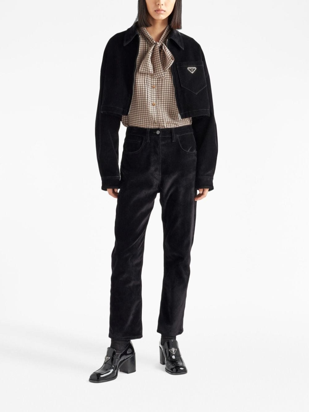 Prada jacquard crepe-de-chine blouse - Image 2