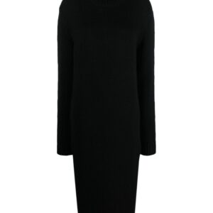 Saint Laurent roll-neck wool maxi dress