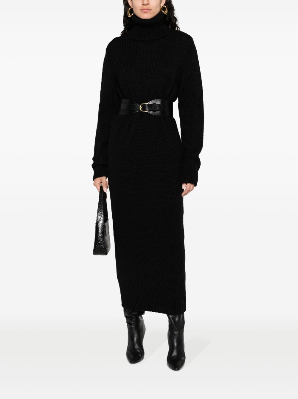 Saint Laurent roll-neck wool maxi dress - Image 2