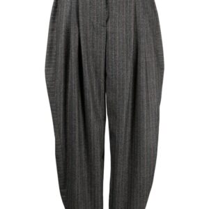 Stella McCartney pinstriped pleated wide-leg trousers