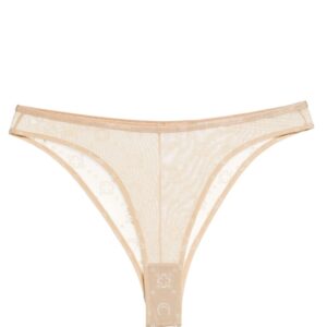 Marine Serre Moonogram-flocked mesh briefs
